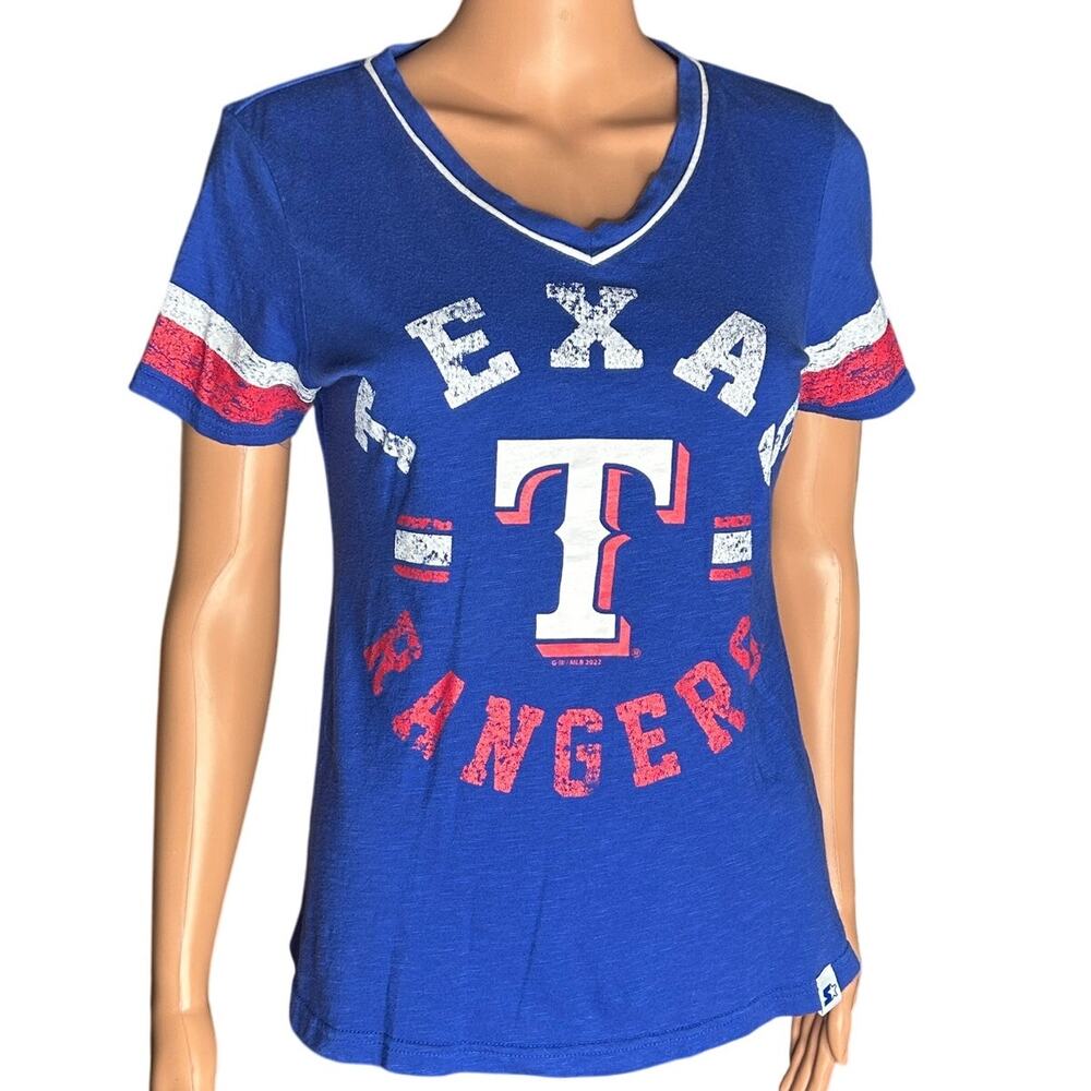 Starter Women's Texas Ranger V-neck t-shirt size small
